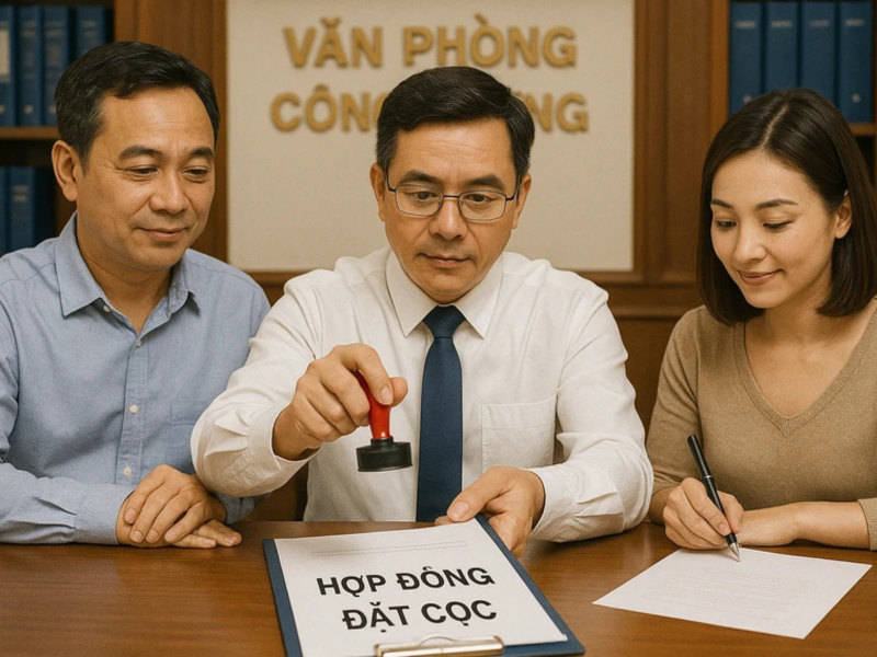Có nên công chứng hợp đồng đặt cọc khi mua bán nhà đất?
